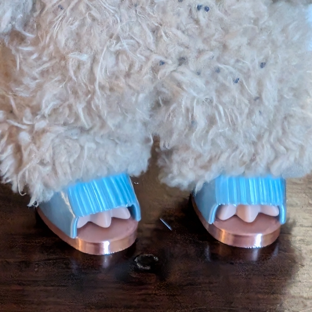 Pink And Blue Open Toe Monster Shoes